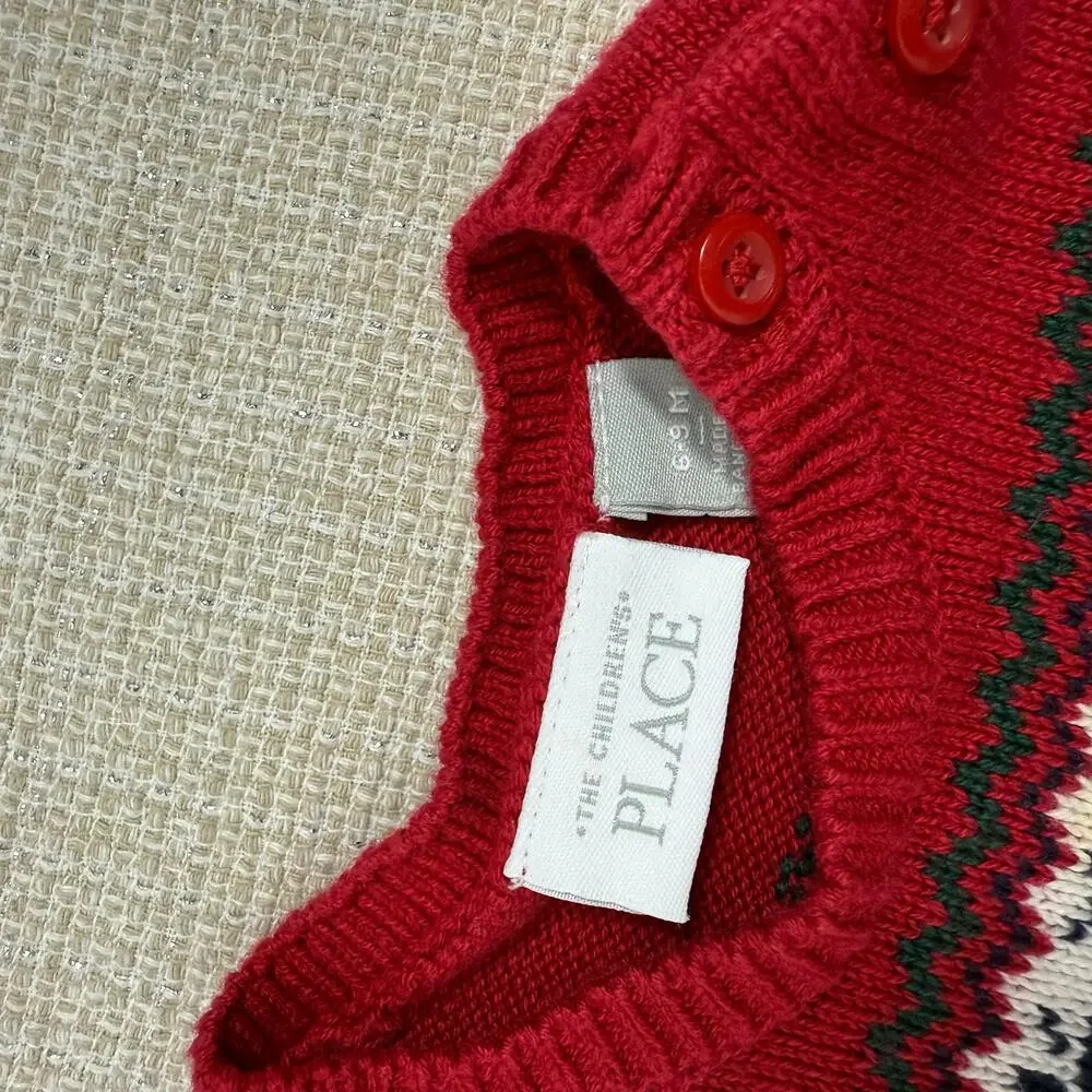 The Children's Place Sweater One Piece Outfit Christmas 6-9 Mo.‎